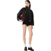 Maje Leather Jacket In Black