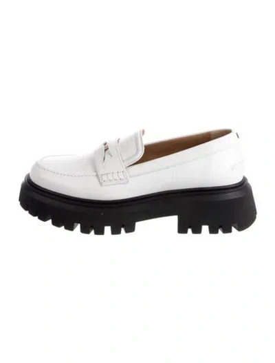 Pre-owned Maje Leather Loafers In Black