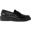 Maje Leather Loafers In Black