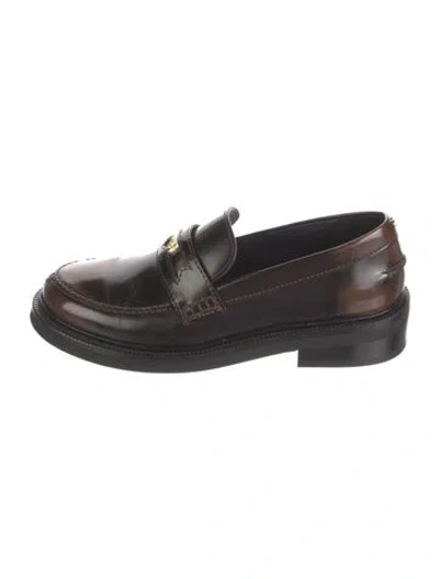 Pre-owned Maje Leather Loafers In Brown