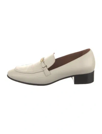 Pre-owned Maje Leather Loafers In Neutral