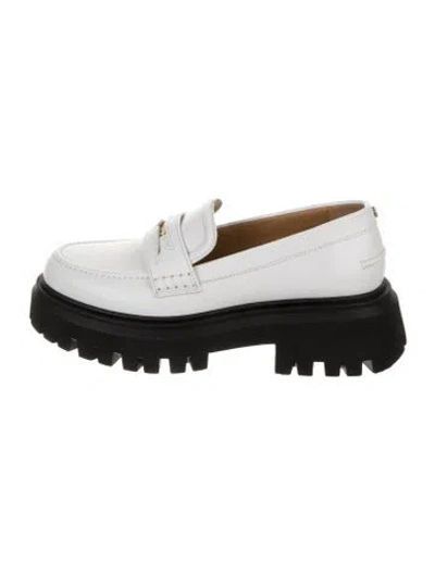 Pre-owned Maje Leather Loafers In White