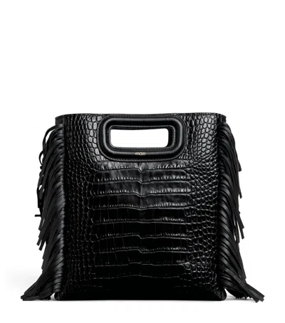 Maje Leather M Cross-body Bag In Black
