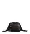 Maje Miss M Smooth Leather Mini Bag In Black