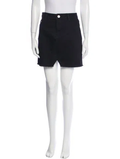 Pre-owned Maje Leather Mini Skirt In Black