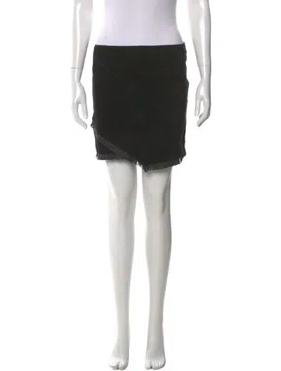 Pre-owned Maje Leather Mini Skirt W/ Tags In Black
