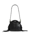 Maje Womens Black Miss M Micro Leather Bag In Black