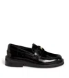 Maje Leather Loafers In Black