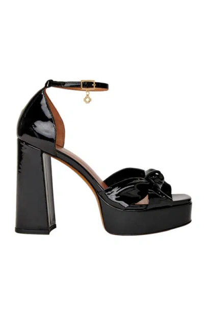 MAJE MAJE LEATHER PLATFORM SANDALS