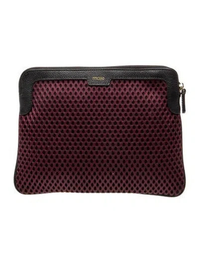 Pre-owned Maje Leather Portfolio In Multi