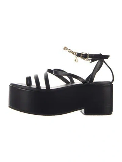 Pre-owned Maje Leather Sandals In Blue