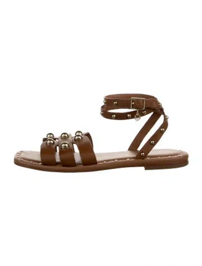 Pre-owned Maje Leather Sandals In Brown