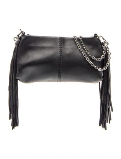 Pre-owned Maje Leather Shoulder Bag In Black