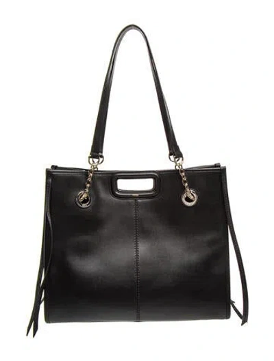 Pre-owned Maje Leather Shoulder Bag In Black