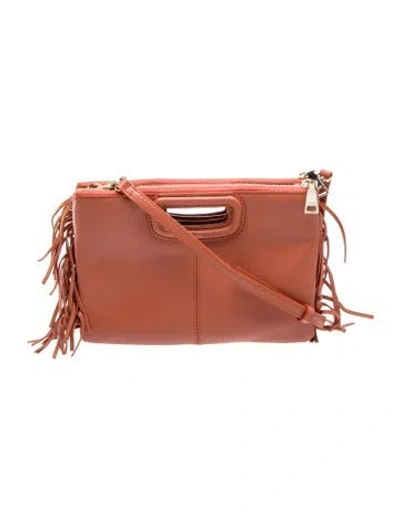 Pre-owned Maje Leather Shoulder Bag In Brown