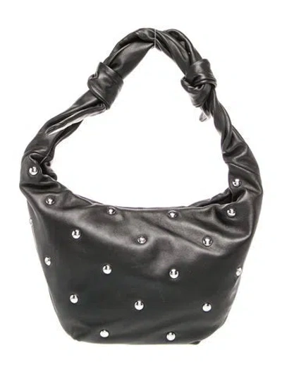 Pre-owned Maje Leather Shoulder Bag W/ Tags In Black