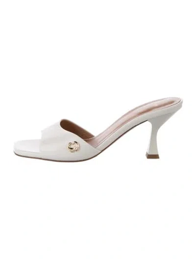 Pre-owned Maje Leather Slides In White