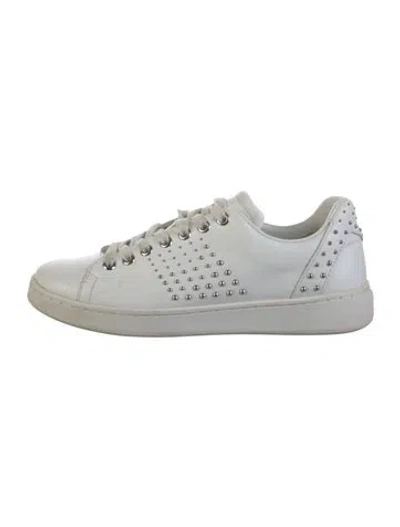 Pre-owned Maje Leather Sneakers In White