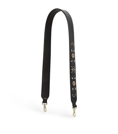 Maje Leather Studded Bag Strap In Black