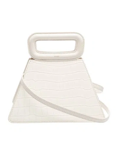 Pre-owned Maje Leather Top Handle Bag In Neutral