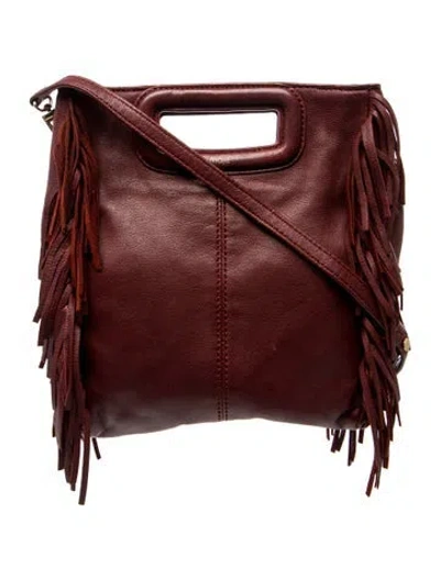 Pre-owned Maje Leather Top Handle Bag In Pink