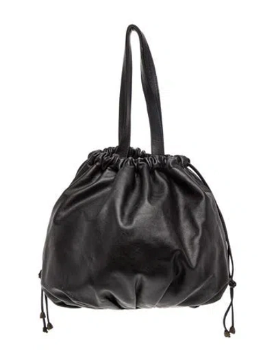 Pre-owned Maje Leather Tote In Black
