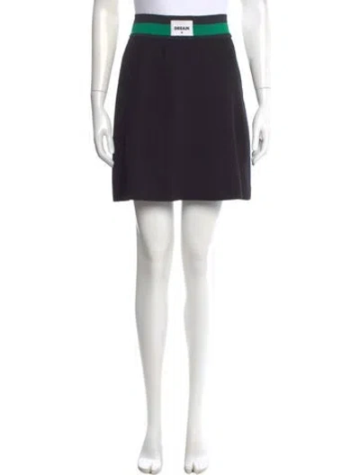 Pre-owned Maje Leather Trim Embellishment Mini Skirt In Black