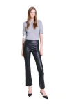 Maje Leather Trousers In Black