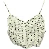 Maje Lenota Polka-dot Crop Top In White Viscose In White