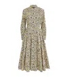 Maje Leopard Print Midi Dress In Brown
