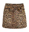 Maje Leopard Print Mini Skirt In Brown