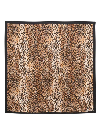 Maje Leopard-print Silk Scarf In Animal Print