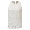 Maje Lidony Floral Lace Top In White Polyester In White