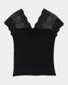Maje Liliona Lingerie-style Jersey Top In Black