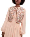 Maje Linen-blend Suit Blazer In Orange