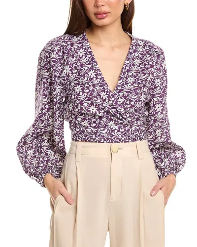 MAJE MAJE LINEN-BLEND TOP