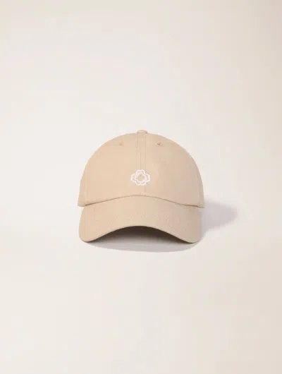 Maje Linen Cap In Ecru