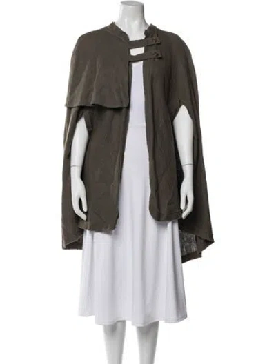 Pre-owned Maje Linen Coat In Gray