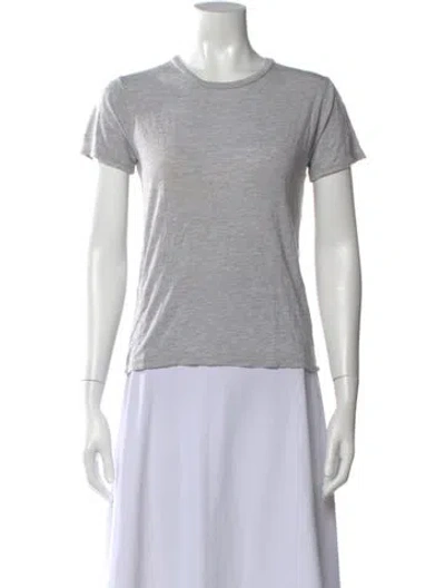 Pre-owned Maje Linen Crew Neck T-shirt In Gray