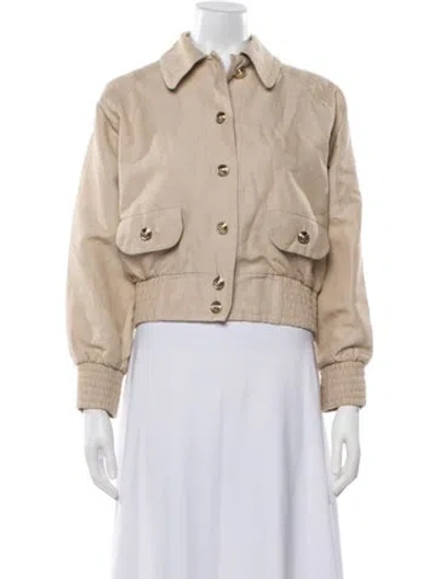 Pre-owned Maje Linen Jacket In Neutrals