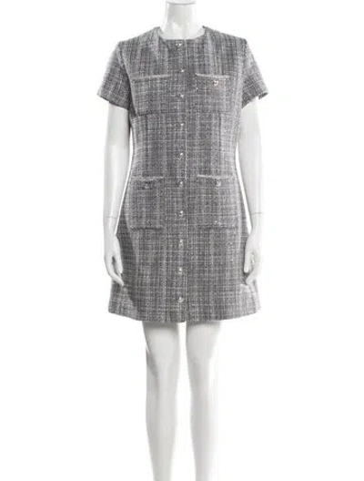 Pre-owned Maje Linen Mini Dress In Neutral
