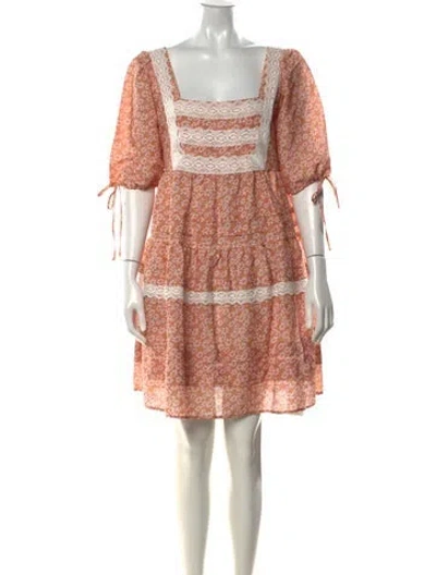 Pre-owned Maje Linen Mini Dress In Pink