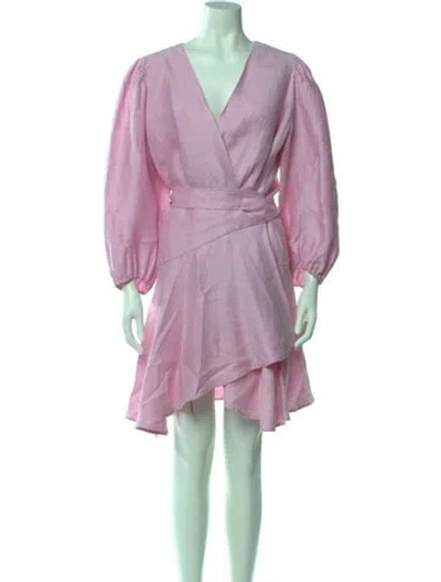 Pre-owned Maje Linen Mini Dress In Purple