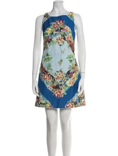 Pre-owned Maje Linen Mini Dress W/ Tags In Blue