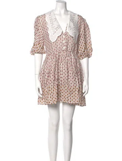 Pre-owned Maje Linen Mini Dress W/ Tags In White