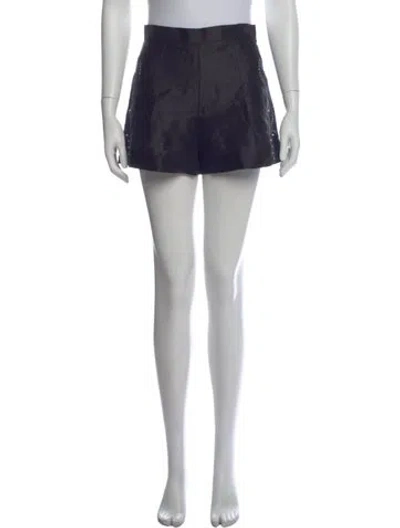 Pre-owned Maje Linen Mini Shorts In Black