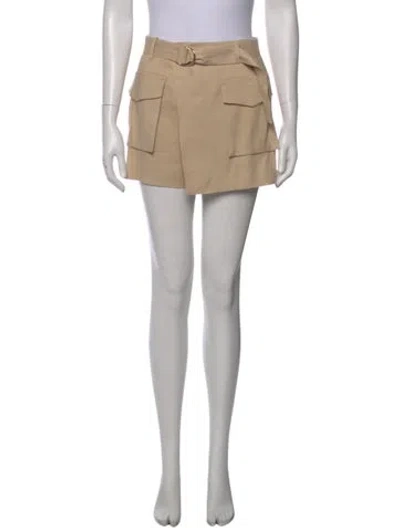 Pre-owned Maje Linen Mini Shorts In Neutral