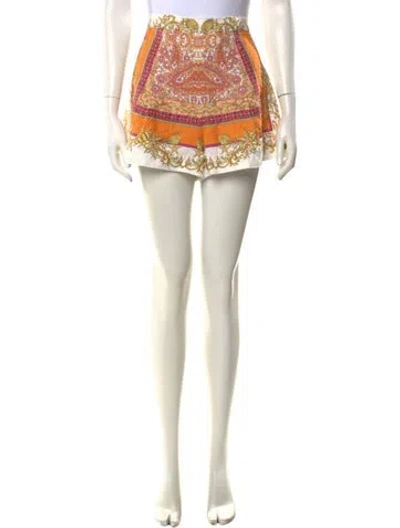 Pre-owned Maje Linen Mini Shorts In Neutral