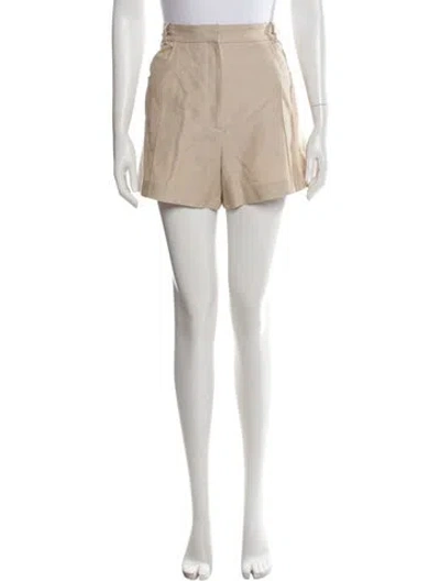 Pre-owned Maje Linen Mini Shorts In Neutrals