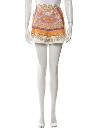 Pre-owned Maje Linen Mini Shorts In White